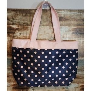 🌟 3 for $15 Deal! 🌟Bijou bag tote blue with pink polka dots